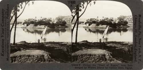 Egypt: Philae Temple. /N'Philae, The "Pearl Of Egypt," Now Submerged By Waters Sotred By Assuan Dam, Egypt.' Stereograph, C1910. Poster Print by Granger Collection - Item # VARGRC0324785