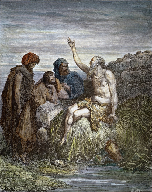 Job. /Njob And His Friends (Book Of Job 14:1). Engraving After Gustave Dor_ (1833-1883). Poster Print by Granger Collection - Item # VARGRC0027984