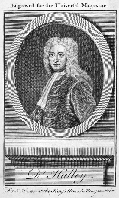 Edmund Halley (1656-1742). /Nenglish Astronomer. Copper Engraving, English, 18Th Century. Poster Print by Granger Collection - Item # VARGRC0003074