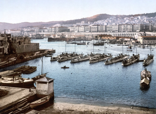 Algeria: Algiers, C1899. /Nview Of The Harbor From The Admiralty At Algiers, Algeria. Photochrome, C1899. Poster Print by Granger Collection