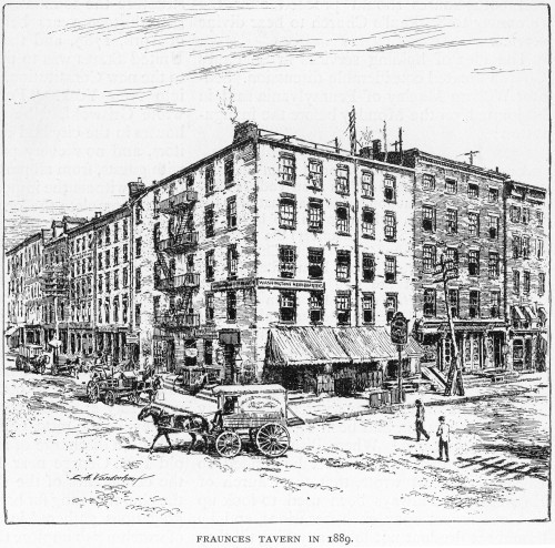 New York: Fraunces Tavern. /Nfraunces Tavern, At 101 Broad Street, Corner Of Pearl Street, Where General George Washington Bade Farewell To His Officers On 4 December 1783. Drawing, 1889. Poster Print by Granger Collection - Item # VARGRC0064442