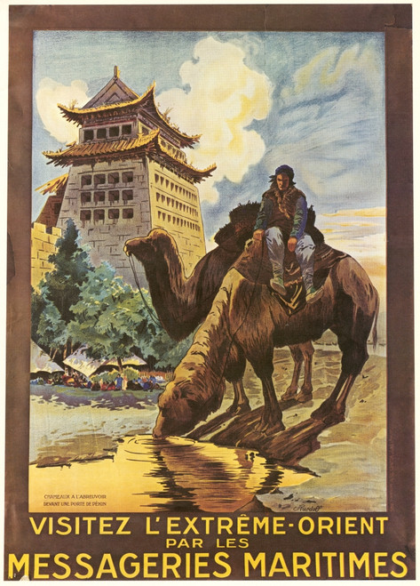 Travel Poster, C1920. /Nfrench Poster Advertising Travel To The Far East. Lithograph, C1920. Poster Print by Granger Collection - Item # VARGRC0526655