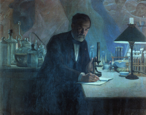 Louis Pasteur (1822-1895). /Nfrench Chemist And Microbiologist. Pasteur In His Laboratory. Fresco By Fournier. Poster Print by Granger Collection - Item # VARGRC0020857
