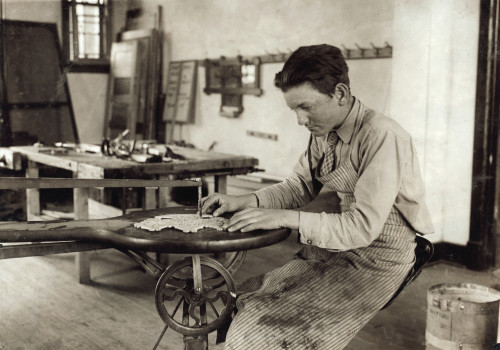 Hine: Classroom, 1917. /Na Student Learning Cabinet Work At The Training School For Deaf Mutes In Sulphur, Oklahoma. Photograph By Lewis Hine, April 1917. Poster Print by Granger Collection - Item # VARGRC0131531