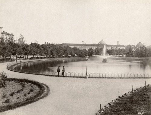 Italy: Florence. /Nthe Fountain And Gardens Of The Fortezza Da Basso In Florence, Italy. Photograph, C1870. Poster Print by Granger Collection - Item # VARGRC0351554