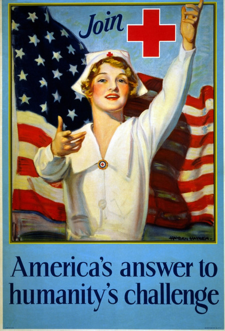 Red Cross Poster, 1917. /Namerican Red Cross Recruitment Poster From World War I. Lithograph, 1917. Poster Print by Granger Collection - Item # VARGRC0162782