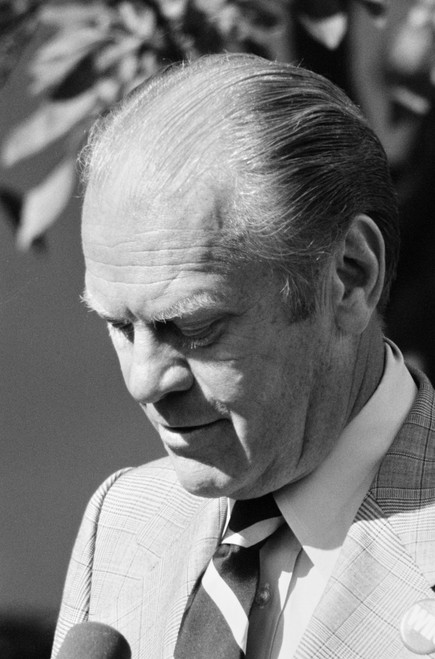 Gerald Ford (1913-2006). /N38Th President Of The United States. Photographed During A White House Press Conference, 9 October 1974, By Thomas J. O'Halloran Or Marion S. Trikosko. Poster Print by Granger Collection - Item # VARGRC0125854