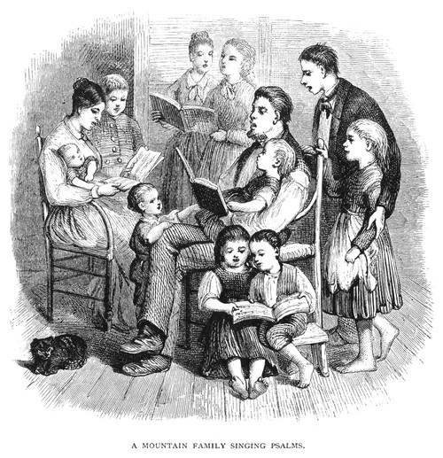 Mountain Family, 1874. /Na Mountain Family From Western North Carolina Singing Psalms. Wood Engraving, 1874. Poster Print by Granger Collection - Item # VARGRC0029836