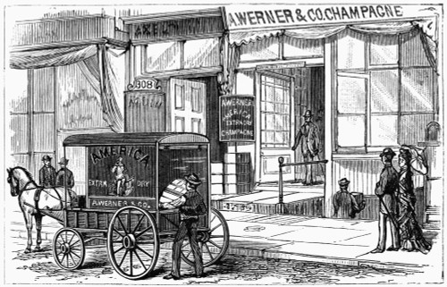 New York: Wine Industry. /Nentrance To Werner And Company'S Wine Store On Broadway In New York City. Engraving, American, 1878. Poster Print by Granger Collection - Item # VARGRC0268382 New York: Wine Industry. /Nentrance To Werner And Company'S Wine Store On Broadway In New York City. Engraving, American, 1878. Poster Print by Granger Collection - Item # VARGRC0268382