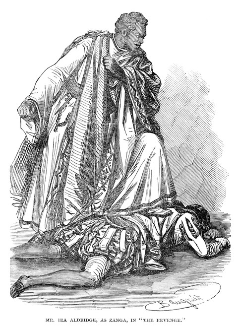 Ira Aldridge (1807-1867). /Namerican Actor. Aldridge As Zanga In An 1848 London Revival Of Edward Young'S 'The Revenge.' Wood Engraving From A Contemporary English Newspaper. Poster Print by Granger Collection - Item # VARGRC0005478
