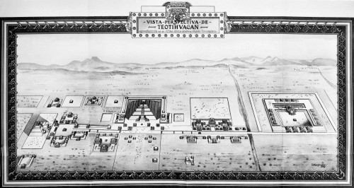 Mexico: Teotihuacan. /Nplan Of The City Of Teotihuacan, Which Flourished C300 B.C. To 900 A.D. Drawing, Mexican, 20Th Century. Poster Print by Granger Collection - Item # VARGRC0119900