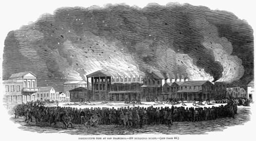 San Francisco: Fire, 1850. /Nthe Third Great Fire, 14 June 1850, In Six Months At San Francisco, California. Wood Engraving From A Contemporary English Newspaper. Poster Print by Granger Collection - Item # VARGRC0092224