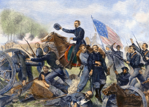 Battle Of Spotsylvania. /Nthe Battle Of Spotsylvania, 12 May 1864. Steel Engraving, 1867. Poster Print by Granger Collection - Item # VARGRC0078878