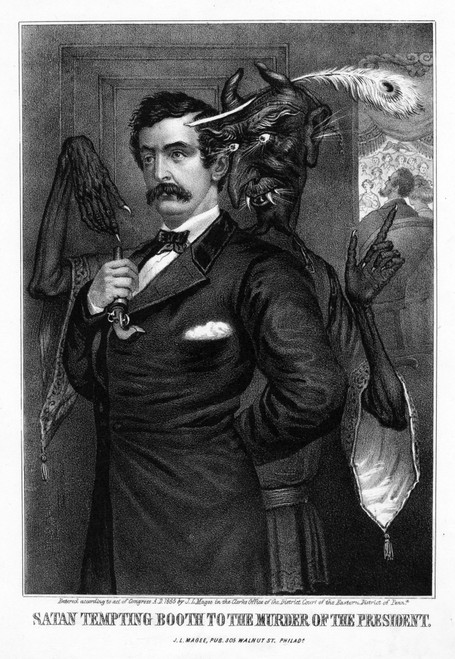 Booth And The Devil, C1865. /N'Satan Tempting Booth To The Murder Of The President.' Lithograph By John Magee, C1865. Poster Print by Granger Collection - Item # VARGRC0322886
