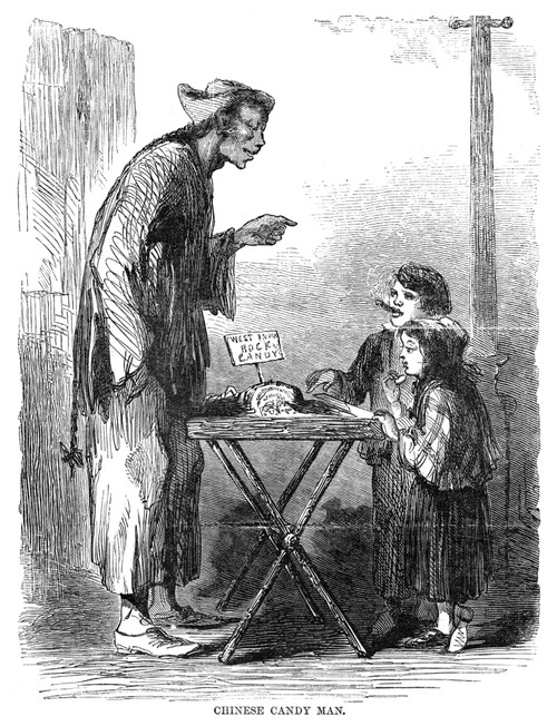 Street Peddler, 1868. /N'The Chinese Candy Man.' Engraving, 1868. Poster Print by Granger Collection - Item # VARGRC0266252