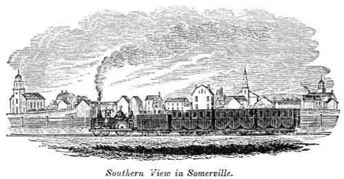 Somerville, 1844. /Nsouthern View Of Somerville, New Jersey. Wood Engraving, American, 1844. Poster Print by Granger Collection - Item # VARGRC0065614