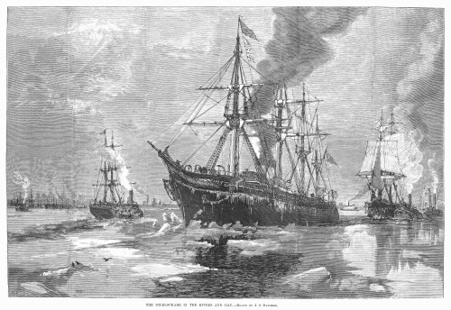 New York Harbor: Ice, 1881. /N'The Ice-Blockade In The Rivers And Bay.' Wood Engraving, American, 1881. Poster Print by Granger Collection - Item # VARGRC0089152