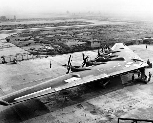 Wwii: Flying Wing Xb-35. /Nexperimental Northrop Flying Wing Xb-35 Undergoing Outdoor Engine And Propellor Testing. Poster Print by Granger Collection - Item # VARGRC0028709