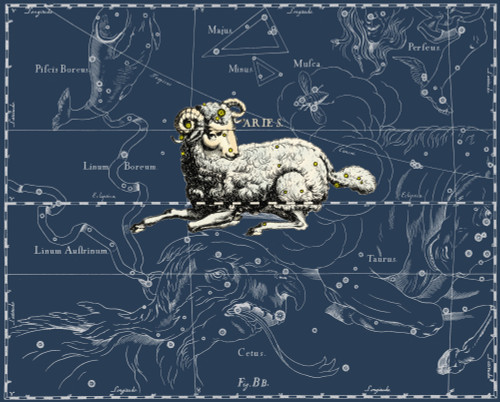 Aries Constellation, 1687 Poster Print by Science Source - Item # VARSCIBY6019