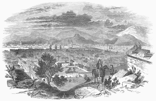Chile: Santiago, 1846. /Nsantiago, The Capital Of Chile, On The Mapocho River. The Andes Mountains Are In The Background. Wood Engraving, English, 1846. Poster Print by Granger Collection - Item # VARGRC0095479