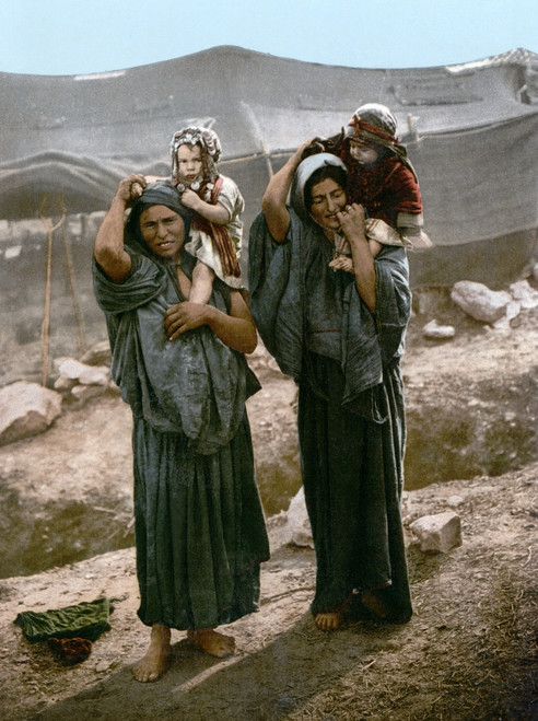 Holy Land: Bedouins, C1895. /Ntwo Bedouin Women Holding Young Children Outside A Tent. Photochrome, C1895. Poster Print by Granger Collection - Item # VARGRC0130785 Holy Land: Bedouins, C1895. /Ntwo Bedouin Women Holding Young Children Outside A Tent. Photochrome, C1895. Poster Print by Granger Collection - Item # VARGRC0130785
