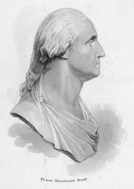 George Washington /N(1732-1799). First President Of The United States. Line And Stipple Engraving From The Bust By Jean-Antoine Houdon. Poster Print by Granger Collection - Item # VARGRC0089575
