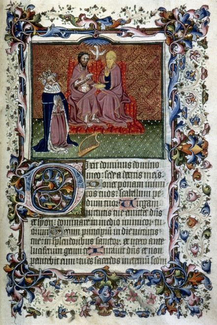 David Kneeling /Nbefore The Trinity: Illumination From An English Book Of Hours, C1430-40. Poster Print by Granger Collection - Item # VARGRC0026263
