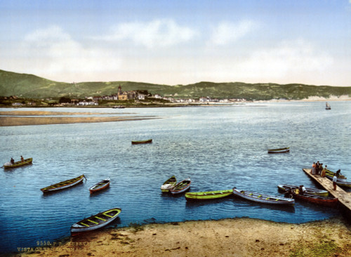 Spain: Basque Country. /Na View Of The Waterfront From The Small Towns Of Fuentarrabia And Hendaye In The Biscay Province, Basque Country, Spain. Photograph, Late 19Th Century. Poster Print by Granger Collection - Item # VARGRC0119040