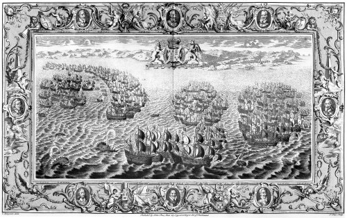 Spanish Armada 1588. Nbattle Between The Spanish Armada Left