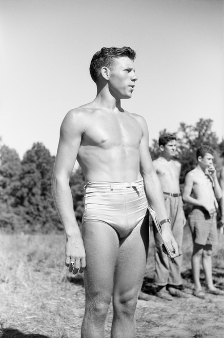 Boy Scout Camp, 1942. /Na Boy Scout Camp Counselor Overseeing A Swimming Class In Florence, Alabama. Photograph By Jack Delano, July 1942. Poster Print by Granger Collection - Item # VARGRC0322825
