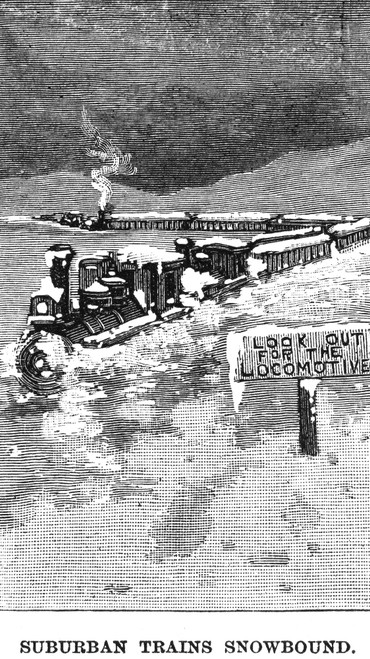 New York: Blizzard Of 1888. /N'Suburban Trains Snowbound.' Wood Engraving From A Contemporary American Newspaper Article About The Blizzard Of 12-14 March 1888. Poster Print by Granger Collection - Item # VARGRC0017329