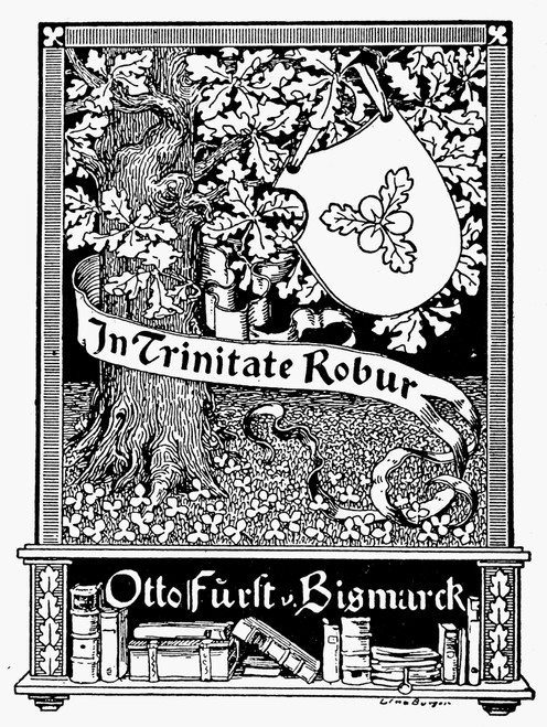 Bookplate, 1895. /Nbookplate Used By The Prussian Statesman, Otto Von Bismarck. Poster Print by Granger Collection - Item # VARGRC0076362