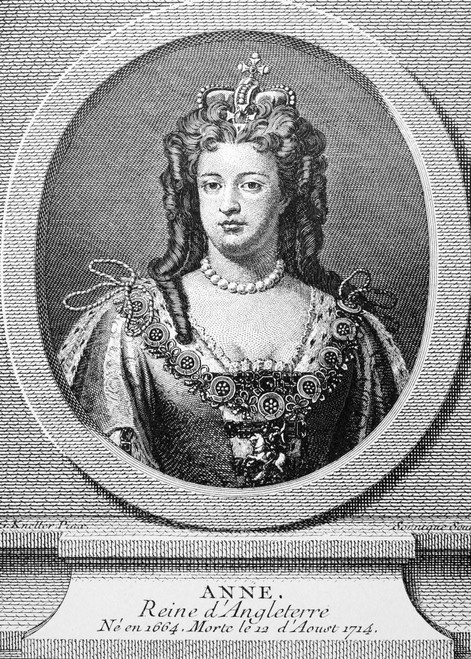 Queen Anne (1665-1714). /Nqueen Of Great Britain And Ireland, 1702-1714. Line Engraving, French, 18Th Century. Poster Print by Granger Collection - Item # VARGRC0083231