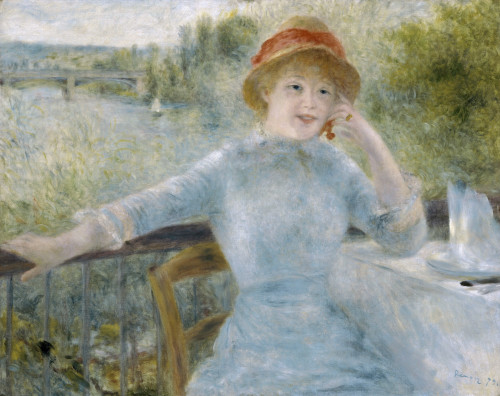 Renior: Woman Seated, 1879. /N'Woman Seated Outdoors (At The Grenouillere).' Oil On Canvas, Pierre-Auguste Renior, 1879. Poster Print by Granger Collection - Item # VARGRC0433849