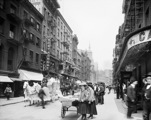 New York: Mott Street. /Nmott Street In New York City. The Church Of The Transfiguration Can Be Seen In The Distance. Photograph, 1905. Poster Print by Granger Collection - Item # VARGRC0323829