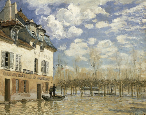 Sisley: Boat In The Flood. /N'Boat In The Flood At Port Marly.' Oil On Canvas, Alfred Sisley, 1876. Poster Print by Granger Collection - Item # VARGRC0468465 Sisley: Boat In The Flood. /N'Boat In The Flood At Port Marly.' Oil On Canvas, Alfred Sisley, 1876. Poster Print by Granger Collection - Item # VARGRC0468465