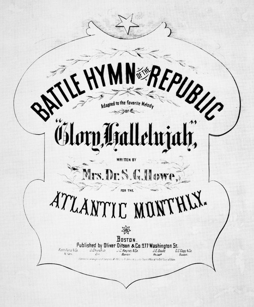 Battle Hymn Of Republic. /Nsheet Music Cover For Julia Ward Howe'S 'Battle Hymn Of The Republic,' Published At Boston, Massachusetts, In 1862. Poster Print by Granger Collection - Item # VARGRC0030324