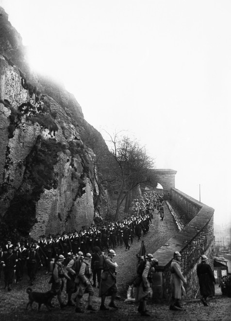 World War I: France. /Nfrench Soldiers Evacuating A City In France. Photographed During World War I. Poster Print by Granger Collection - Item # VARGRC0183945 World War I: France. /Nfrench Soldiers Evacuating A City In France. Photographed During World War I. Poster Print by Granger Collection - Item # VARGRC0183945