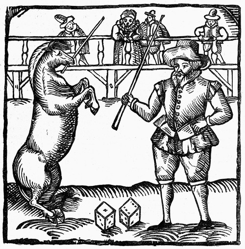 Trained Horse, 1595. /Nthe Wonderful Horse Of An. Woodcut, English, 1595. Poster Print by Granger Collection - Item # VARGRC0100867