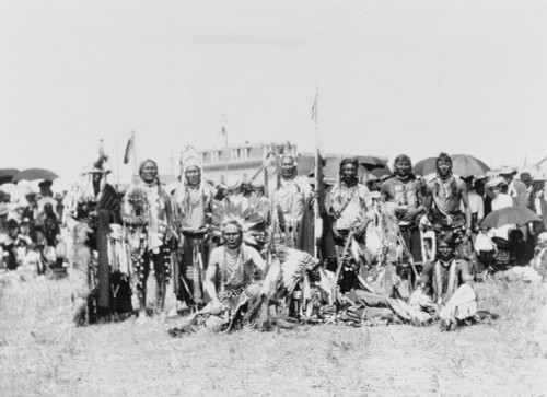 Blackfoot Group, C1907. /Nchief Running Wolf And A Group Of Blackfoot Tribe Members In Traditional Ceremonial Costume, C1907. Poster Print by Granger Collection - Item # VARGRC0108060