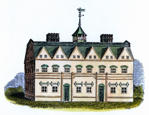 Harvard College, 1672-82. /Nharvard Hall Built In 1672-82 In Cambridge, Massachusetts. Line Engraving. Poster Print by Granger Collection - Item # VARGRC0009544