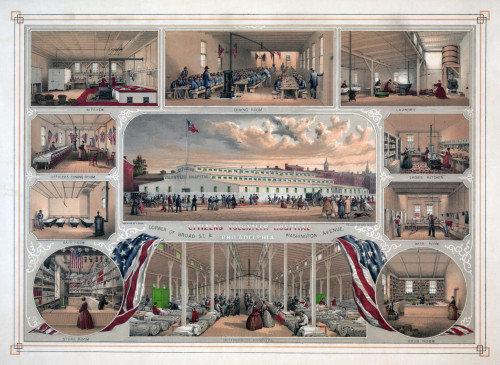 Philadelphia: Hospital, 1862. /Nthe Citizens Volunteer Hospital In Philadelphia, Pennsylvania. Chromolithograph After James Fuller Queen, 1862. Poster Print by Granger Collection - Item # VARGRC0351813 Philadelphia: Hospital, 1862. /Nthe Citizens Volunteer Hospital In Philadelphia, Pennsylvania. Chromolithograph After James Fuller Queen, 1862. Poster Print by Granger Collection - Item # VARGRC0351813