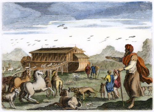 Noah'S Ark, C1800.  /Nthe Animals Entering Noah'S Ark (Genesis 7:8-9, 14-16). Line Engraving, French, C1800. Poster Print by Granger Collection - Item # VARGRC0054980