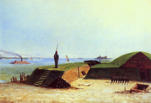 Charleston Battery, 1864. /Nconrad Wise Chapman: Battery, Lauren Street, Charleston, February 7, 1864. Oil On Board. Poster Print by Granger Collection - Item # VARGRC0065392