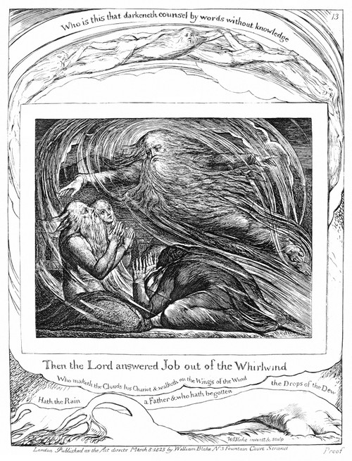 Blake: Book Of Job, 1825. /N'Then The Lord Answered Job Out Of The Whirlwind.' Etching By William Blake From 'The Book Of Job,' 1825. Poster Print by Granger Collection - Item # VARGRC0058529