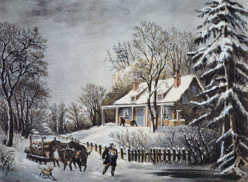 Currier & Ives: Winter Scene. /N'The Snow Storm.' Undated (C1860) Lithograph By Currier & Ives. Poster Print by Granger Collection - Item # VARGRC0011716
