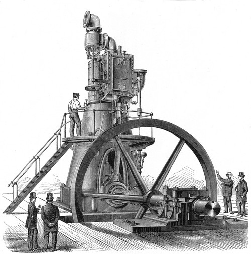 Vertical Steam Engine Poster Print by Science Source - Item # VARSCIBW7098