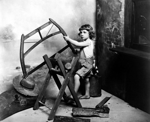 Boy Sawing, 1902. /Nphotographed By Fritz W. Guerin, St. Louis, 1902. Poster Print by Granger Collection - Item # VARGRC0093878