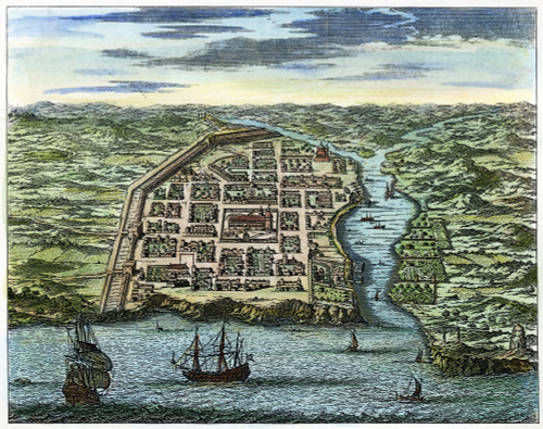 Hispaniola: Santo Domingo. /Nview Of The City Of Santo Domingo. Line Engraving, 1673. Poster Print by Granger Collection - Item # VARGRC0044218
