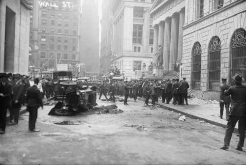 Wall Street Bombing, 1920. /Nwreckage After The Wall Street Terrorist Bombing On 16 September 1920. Poster Print by Granger Collection - Item # VARGRC0120633